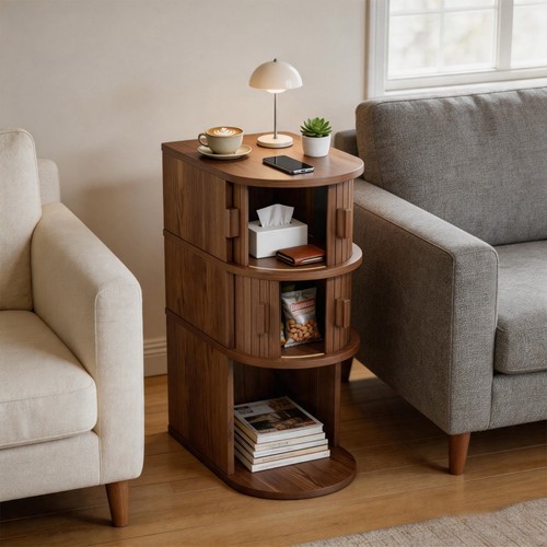 Compact nightstand with tier - compact, 3