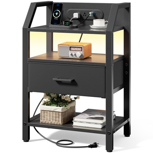 Compact nightstand with - compact,