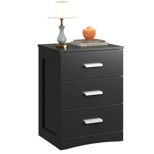 Three drawer nightstand with - three-drawer,