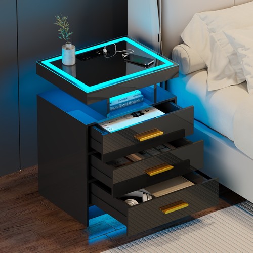Led nightstand with - led,